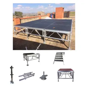 Customized Design Stage Trailer Trade Show Display Stand Event Stage Truss System With Roof Truss For Concert