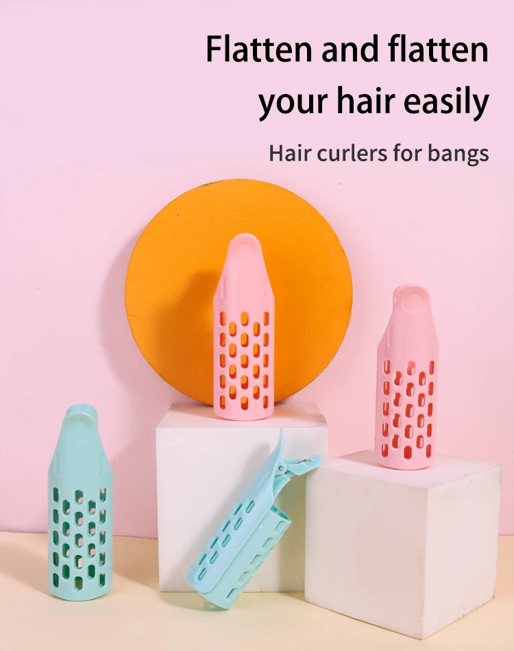 LMLTOP Custom Logo Natural Fluffy Hair Root Curlers Rollers Clip Plastic Portable Heartless Hair Curler C287 C288