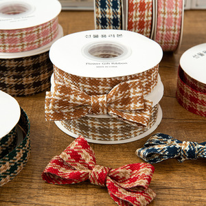 2.5cm iki tonlu balıksırtı Polyester şerit Vintage stil el yapımı DIY yay saç aksesuarı ayakkabı çiçek hediye kutusu şapka giysi kullanımı - Product Image 4