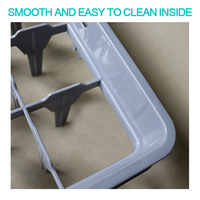 QH QH-25E2 Égouttoir demi-plateau 25 compartiments pour assiettes et verres, en plastique, pour cuisine de restaurant, compatible lave-vaisselle