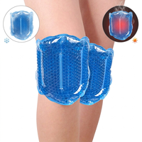 Enveloppe réutilisable pour genou avec billes de gel et sangle, pack de thérapie chaude et froide pour blessures, gonflements, récupération sportive et physiothérapie