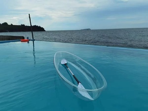 Nouveau design de bateaux à rames doubles transparents en PC de haute qualité Canoë/kayak en cristal Fond transparent pour l'équipement de navigation de plein air - Product Image 1