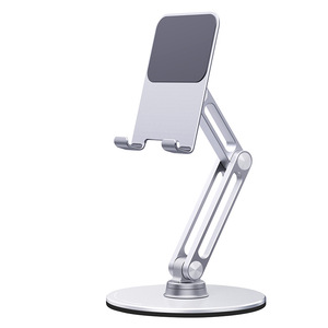 Universal Aluminum Alloy Folding Phone <b>Stand</b> 360 Degree Rotating Desktop Ergonomic Holder <b>for</b> Mobile <b>Tablet</b> - Product Image 1