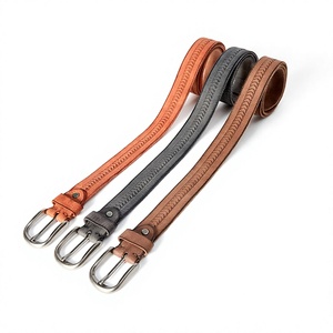 Cinturón de Cuero Genuino SINEWY SPORTS, Piel de Vaca, Color Sólido, Hebilla de Acero Rectangular, Casual, Duradero para Hombre - Product Image 4