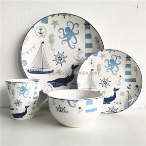 Retty-Lote de porcelana con estampado floral, juego de vajilla - Product Image 6