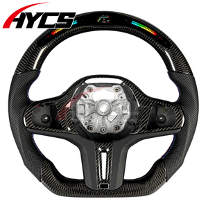 Volante Personalizado de Fibra de Carbono Real con LED para <span class=keywords><strong>BMW</strong></span> G05 G20 G30 G2X X5 X3M X4M M2 M3 M4 M5 M8 Z4 840i 740i 540i 440i 340i 330i - Product Image 1
