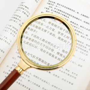 Wooden Handle Handheld <b>Magnifier</b> 90Mm Glass Lens High Definition <b>Reading</b> For Children Students Elderly - Product Image 3