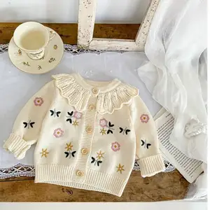 Custom Soft Kids Top für den Winter Warme neueste Pullover Designs für Mädchen