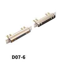 Conector hembra macho de alta potencia, 5w5, 8w8, 13W3, 21W4, D-SUB, Conector de soldadura chapado en oro, DC/AC