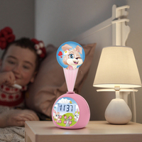 Projecteur de veilleuse RGB intelligent breveté pour enfants, avec horloge de table, réveil, minuteur et affichage numérique, en plastique, pour intérieur
