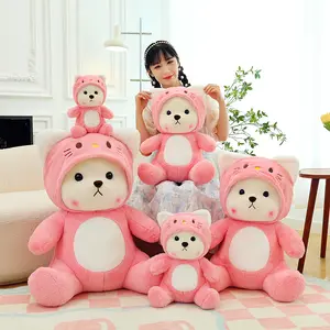 Nhà Máy Tùy Chỉnh Mặc Quần Áo Gấu Bông Đồ Chơi Sang Trọng Kawaii Thú Nhồi Bông Búp Bê Lily Gấu Hồng Hat Gấu Búp Bê Trẻ Em Cô Gái Quà Tặng