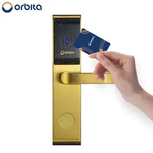 Orbita WholesaleS304ステンレス鋼ホテル電子ドアロック、クリーニングカードスタッフとゲストカード付き