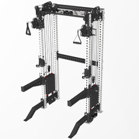 Dongli OEM DLR08 Station multifonctionnelle Smith Machine en acier inoxydable Rouge Blanc Noir pour usage domestique et commercial, Demi-cage de musculation