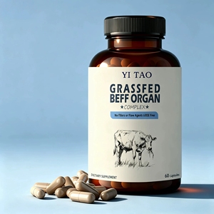 Las cápsulas de hígado de vaca contienen hierro, vitamina A, B12, colina, ácido hialurónico y tejido conjuntivo reparador de médula ósea. - Product Image 4