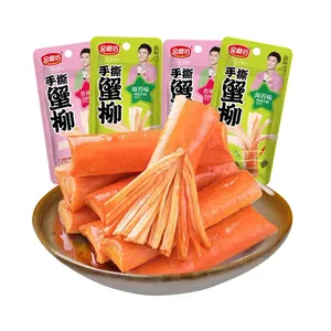 Wholesale spicy sea moss flavor crab stick healthy exotic protein bars Chinese seafood snacks fresh content instant snack 420g