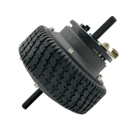 Usine chinoise basse vitesse brushless dc 6 pouces 24V moteur de moyeu à engrenages Double essieu avec frein à tambour et couvercle noir