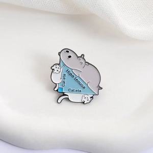 Broches de Aleación de Zinc al por Mayor con Forma de Animales, Diseño de Hipopótamo y Tortuga, para Bolsos, Solapas, Joyería, Estudiantes y Profesores - Product Image 4
