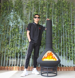 SEB KAMADO Outdoor Decorative Mexican Clay Chiminea Firepit Kamado Style Lena Chimenea with <strong>Chimney</strong> - Product Image 2
