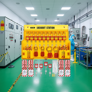 Kit d'équipement de sécurité électrique pour salle blanche 58 pièces : Verrous de blocage LOTO, étiquettes de verrouillage, attaches de sécurité, attaches zippées - Product Image 2