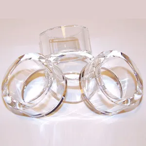 Grosir MH-CJ043 Dekorasi Meja Pernikahan Cincin Serbet Kristal Bulat