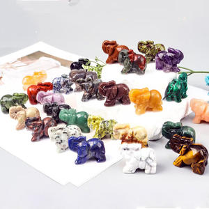 Toptan doğal moda kristal yeşim oyma top ve küre hayvan baskı fil ev dekorasyonu süs koleksiyon - Product Image 2