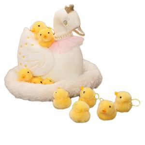 Elegante <span class=keywords><strong>cisne</strong></span> blanco de peluche de juguete con 10pcs bebés <span class=keywords><strong>princesa</strong></span> <span class=keywords><strong>cisne</strong></span> de peluche de felpa de juguete muñeca mamá y los niños regalo de cumpleaños - Product Image 1