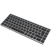 Nouveau Clavier d'Ordinateur Portable Rétroéclairé pour HP Elitebook 840 G5 846 G5 840 G6, Cadre Argenté avec TrackPoint, Disposition Française (FR)
