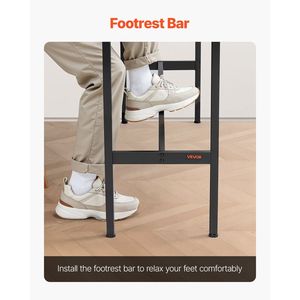 Wood <b>Bar</b> <b>Table</b> Height Pub Cocktail Coffee Counter 55x15 Inch Model D0100X3GM38 Commercial Kitchen Dining - Product Image 6