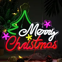Lumières LED en acrylique personnalisées pour Noël, alimentées par courant alternatif/continu, décoration pour la maison, le bar, le bureau, les événements en plein air, les fêtes