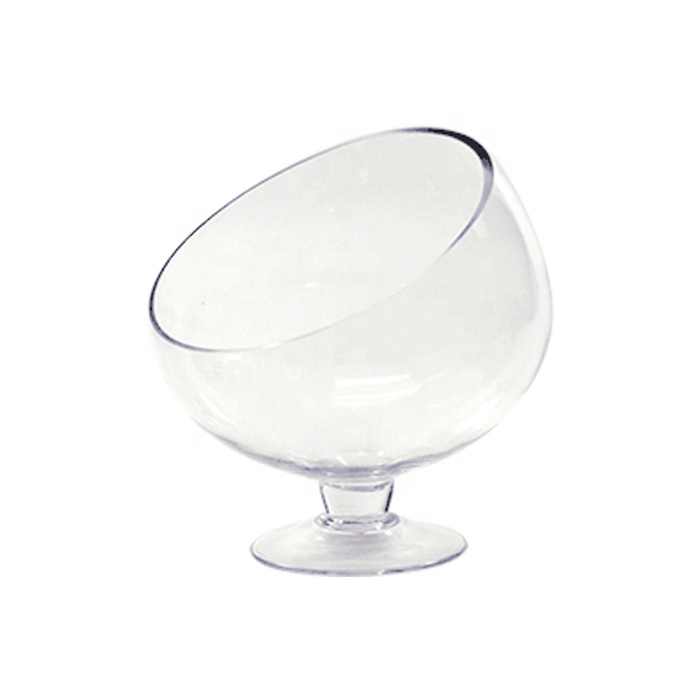 Half Cut Terrarium Slanted Glass Floral Vases With Stand