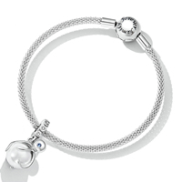 Bracelet de perles de poulpe pendentif département océan s925 perle d'argent fait à la main bricolage breloque BSC613