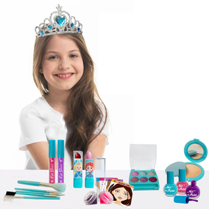 Fai finta di giocare <span class=keywords><strong>Frozen</strong></span> Makeup Starter Kit Set di bellezza cosmetica Set di trucco reale lavabile per bambini <span class=keywords><strong>giocattoli</strong></span> da principessa per ragazze che giocano - Product Image 4