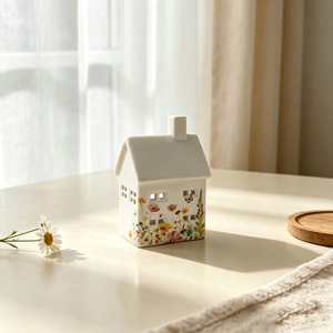 Porte-bougie en <span class=keywords><strong>porcelaine</strong></span>, deux styles, lanterne creuse pour bougie chauffe-plat, décoration de bureau rustique, cadeau artisanal pour mariage et fête - Product Image 2
