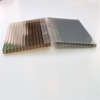 Feuille de polycarbonate alvéolaire à double paroi, résistante au vent et transparente, avec garantie