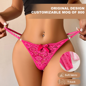 Tanga Sexy de Encaje para Mujer, de Cintura Baja, Transpirable, Cómoda, Sin Costuras, Estilo T-back - Product Image 3