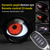 2025 nouveau 3 pouces 12V yeux Kits de rénovation télécommande DRL LED démon Projection dynamique lentille Devil Eye phare Kit avec 33 Modes