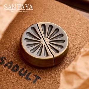 Santaya <strong>Antique</strong> Brushed Brass Handles Orange-shaped for Kitchen Cabinets Bedroom Wardrobe <strong>Drawer</strong> <strong>Knobs</strong> and Furniture Handle - Product Image 2