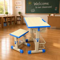 Ensemble bureau et chaise d'apprentissage à prix d'usine, confortable pour une utilisation prolongée, idéal pour les étudiants