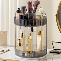 Organisateur de maquillage double couche pour salle de bain, avec étagères de rangement pour produits de soin et huiles essentielles
