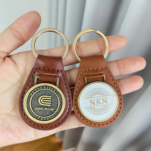 <b>Custom</b> Genuine PU Leather Luxury Car <b>Keychain</b> with Metal Logo-Durable & Eco-Friendly Promotional Gift - Product Image 3