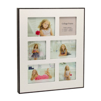 Cadre en MDF finition bois naturel de taille personnalisable pour décoration murale de souvenirs de voyage et de remise de diplôme, cadre photo en bois pour collage