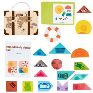 Nouvelle arrivée avancée carte jouet éducatif tout-petits unisexe enfants apprentissage précoce interactif bois forme géométrique <span class=keywords><strong>jeu</strong></span> d'association - Product Image 6