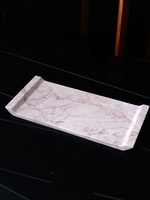 Stonekocc lumière luxe naturel marbre bijoux stockage rose pierre plateau hôtel maison ornements décoratifs objet