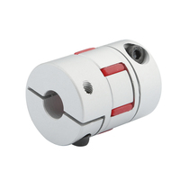 Accouplement flexible en alliage d'aluminium OEM personnalisable avec tampon en caoutchouc solide pour connecter le moteur et la vis à billes