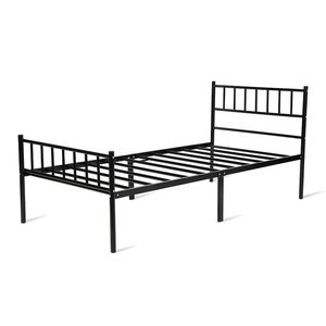 Anpassbare Schule Home Hotel Bett Einfaches Design Vierkant rohr Metall bett Modernes Studenten bett Schlafsaal - Product Image 1