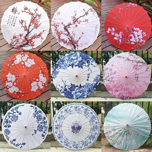 Parapluie chinois décoration de mariage parapluie de danse en bambou japonais Art déco Parasol Art parapluie tissu chinois Parasol - Product Image 4