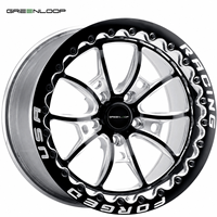 Jantes de course multi-rayons en aluminium forgé noir GL 15x9J 17x4 18x10J Beadlock Drag Rims compatibles avec Mustang GT Supra GTR