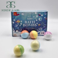 Cadeaux de spa de marque privée S & Soak pour femmes comprenant des bombes de bain crème pour les mains à l'huile essentielle sel de bain et fourre-tout de luxe