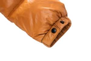 Veste d'hiver matelassée réversible imperméable à <span class=keywords><strong>capuche</strong></span> <span class=keywords><strong>longue</strong></span> et brillante pour femme BECHANCE, vêtement d'extérieur chaud et tendance - Product Image 3