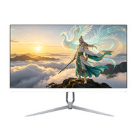 Monitor Desktop PC 24 Inch 1K 75 Hz untuk Kantor, FHD 1920*1080 MVA Frameless untuk Bisnis dan Game, Mendukung Pemasangan di Dinding